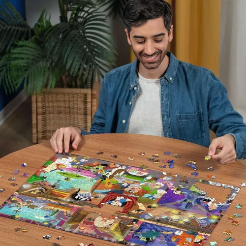Vista 4 de Ravensburger Looney Tunes Studio - Rompecabezas de 1000 piezas para adultos
