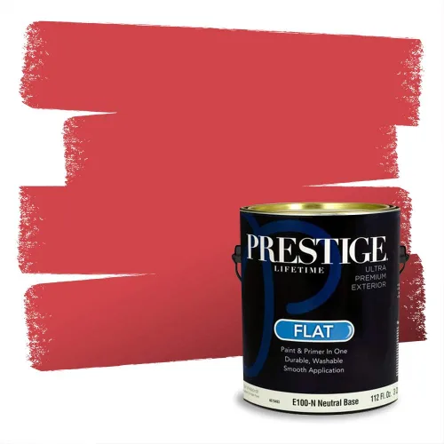 Vista 409 de Prestige Paints Pintura exterior e imprimación en uno, 1 galón, plano, coincidencia comparable de Valspar* Amber Rose*