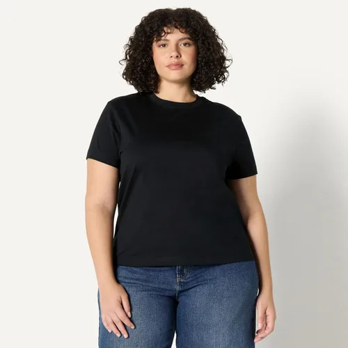 Vista 6 de Amazon Essentials (Selección de Demi) Camiseta de cuello redondo de ajuste holgado de algodón para mujer