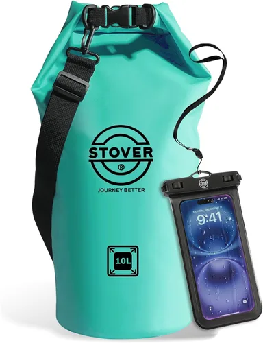 Vista 13 de STOVER 5/10/25/30/40/55L Waterproof Dry Bag- Roll-Top Backpack w/Phone Case- Kayaking, Hiking, Camping, Boating- Men/Women