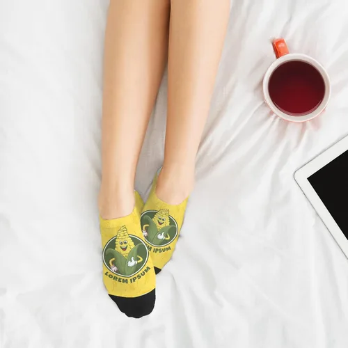 Vista 5 de devor No Show Socks Casual Women's Sock Hidden Sock Fashion corn lorem ipsum Socks
