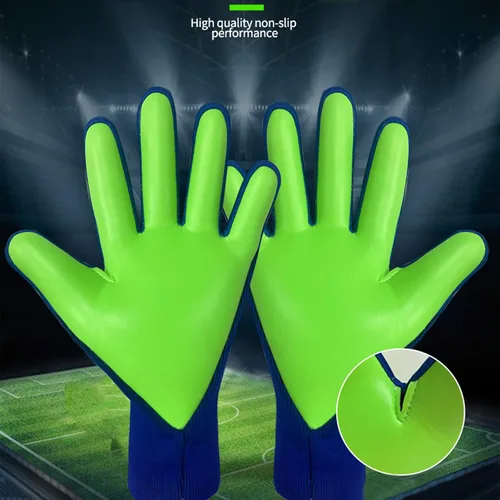 Vista 3 de Portero de fútbol con guantes de portero antideslizantes para adultos, hombres/mujeres, guantes de fútbol sin muñeca con agarre fuerte, palmas