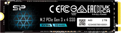 Vista 11 de Silicon Power - Unidad de estado sólido SSD NVMe M.2 PCIe Gen3x4 2280 (SP128GBP34A60M28) 128 GB