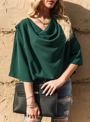 Vista 2 de Dokotoo Blusas y tops de gasa de manga corta para mujer