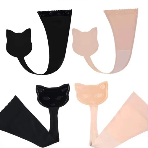 Vista 7 de Tanga invisible en forma de gato para mujer con forma de C