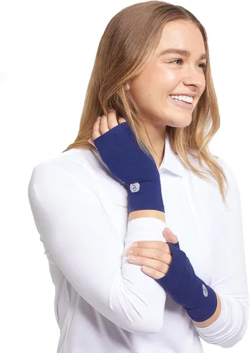 Vista 9 de Solbari Fundas de mano unisex UPF 50+, transpirables, protección UV, guantes de conducción sin dedos para piel sensible, accesorio al aire libre