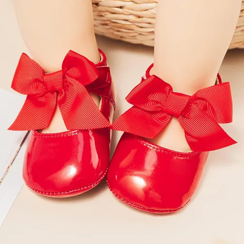 Vista 2 de Babelvit Zapatos de vestir de princesa de alta calidad con lazo Mary Jane zapatos de vestir de princesa con suela de goma piel sintética mocasines