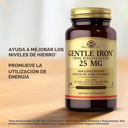 Vista 5 de Solgar, suave producción de hierro 0,0009 oz cápsulas 180 fácil vegetal de estómago, rojo Sangre, 2, 2