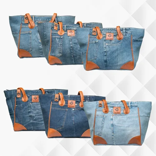 Vista 9 de THE VIADO Bolso de hombro de mezclilla para mujer, bolso de mano de gran capacidad con retro