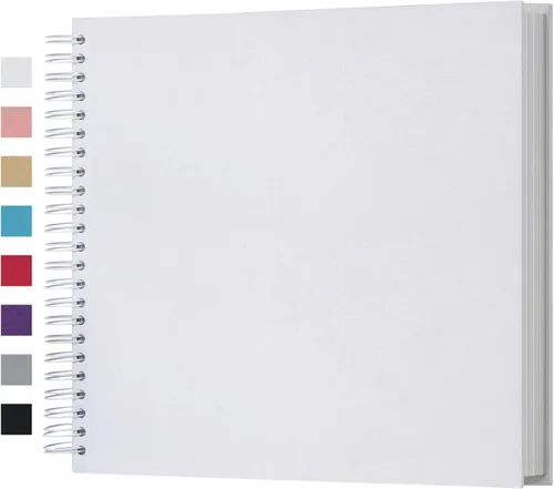Vista 36 de potricher Álbum de Recortes DIY de 7 x 7 Pulgadas, 40 Páginas, Tapa Dura, Papel Kraft, Álbumes de Fotos para Recortes, Libro de Recuerdos para Bodas