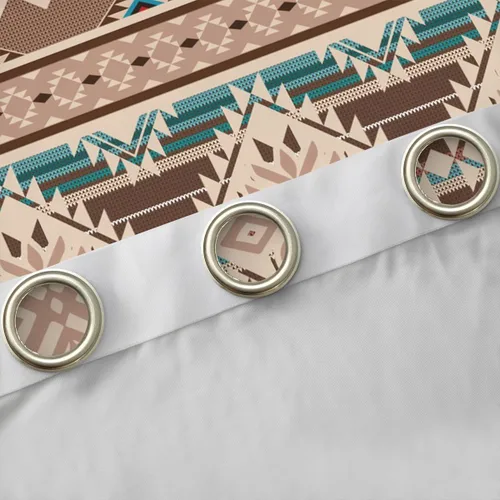 Vista 5 de Cortinas y cortinas occidentales de 76 x 45 pulgadas, cortinas aztecas, exóticas, nórdicas, bohemias, opacas, tribu india, geometría, étnica