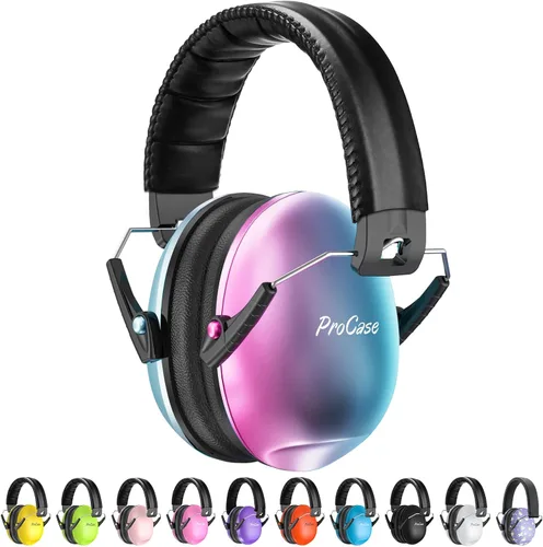 Vista 18 de ProCase Noise Cancelling Headphones for Kids/Toddlers SNR 27dB Ear Muffs Negro