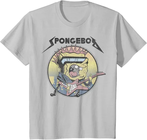 Vista 17 de SpongeBob SquarePants Camiseta de manga corta Heavy Metal Rock
