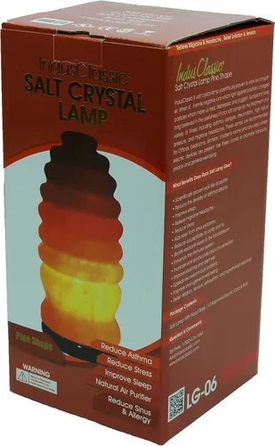 Vista 3 de Lámpara de sal de cristal del Himalaya con forma de pino LG-06