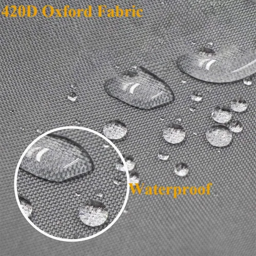 Vista 3 de Funda protectora para sofá modular de patio, impermeable, resistente, 420D, Oxford, para exteriores, con hebillas reforzadas a prueba de viento