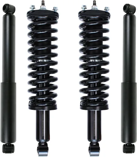 Vista 51 de Detroit Axle - Puntales y Amortiguadores para Chevy Traverse Buick Enclave GMC Acadia Saturn Outlook 2007-2012, 2 puntales delanteros con resorte