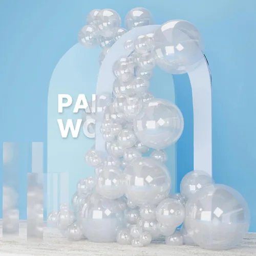 Vista 85 de PartyWoo - Globos nude de 140 piezas en diferentes tamaños de 18, 12, 10, 5 pulgadas, kit de arco de globos de color neutro y melocotón estilo boho