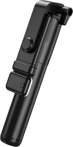 Vista 2 de Trípode selfie stick con luz de relleno, 40 pulgadas extensible y portátil estable trípode para selfie stick con control remoto inalámbrico Negro