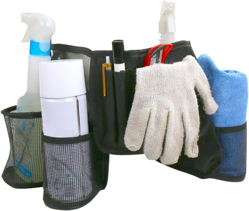 Vista 7 de Bolsa de herramientas, cinturón de bolsa de herramientas de cintura, funda para botella, delantal de herramientas de trabajo resistente
