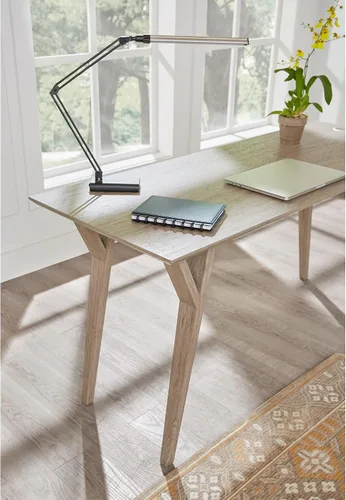 Vista 6 de Realspace™ Arquitecto lámpara de escritorio, ajustable, 21-1/2"H, negro/plata