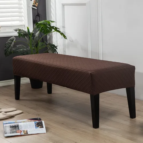 Vista 29 de Fundas de banco rectangulares, funda extraíble para silla de comedor, ajuste suave, universal, elásticas, antipolvo, lavable, protector de asiento