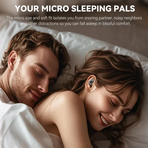 Vista 2 de Sleepals - Micro Auriculares para Dormir para Personas que Duermen de Lado, Audífonos para Dormir con Reducción de Ruido, Ajuste Suave y Cómodo