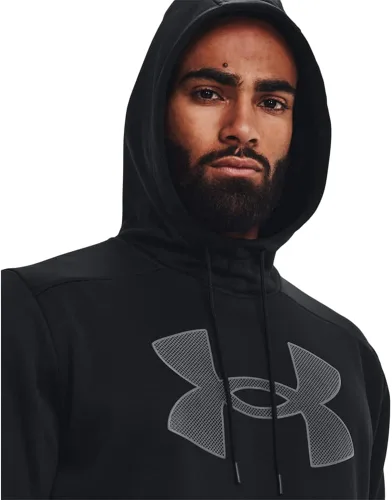 Vista 2 de Under Armour Sudadera con capucha de vellón ArmourFleece con logotipo grande para hombre