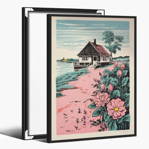 Vista 20 de WLZWD Arte de pared vintage de luna llena, impresión artística mística de bosque de medianoche, arte de academia oscura, póster estético, pintura