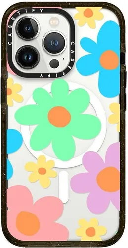 Vista 117 de CASETiFY Funda Impact para iPhone 13 [Protección contra caídas de grado militar 4X de 8.2 pies/Compatible con Magsafe] - #1 Mom - Transparente