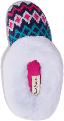 Vista 4 de Dearfoams Pantuflas de punto de chenilla Hannah para mujer