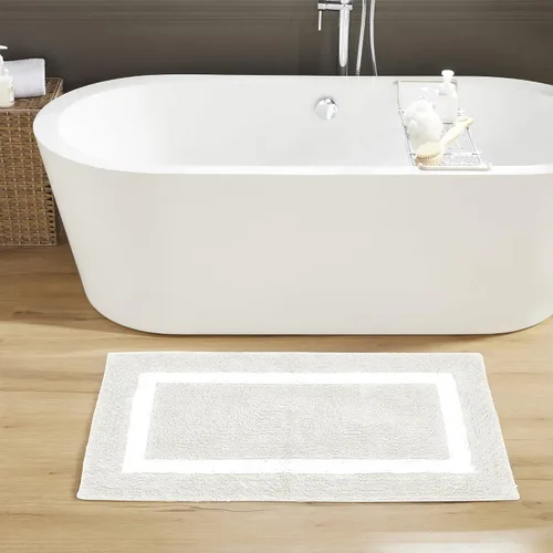 Vista 114 de Better Trends - Alfombra de baño 100% algodón reversible, altamente absorbente y lavable a máquina, suave, tapete de ducha para piso de baño