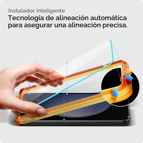 Vista 3 de Spigen GlasTR AlignMaster - Protector de pantalla de vidrio templado para Galaxy S23 FE