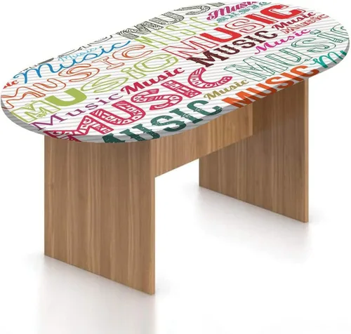 Vista 21 de XISUNYA Mantel ovalado ajustable para patio, moderno mantel de poliéster elástico con estampado de alas de talento de rock, se adapta a mesas