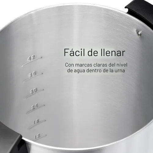 Vista 7 de Hamilton Beach Urna de café de 45 tazas y dispensador de bebidas calientes, color plateado Fast Brewing 1 Minute Per Cup Makes 15-45 Cups