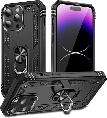 Vista 36 de Korecase Funda para iPhone 8, protección de cámara, armadura militar, doble capa, soporte compatible con iPhone 6 6s y iPhone 7 8, color negro