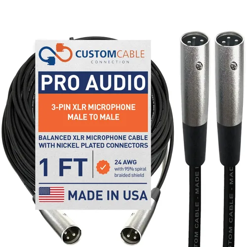 Vista 22 de Custom Cable Connection 25 pies XLR hembra a hembra 3 Pin Economy Cable