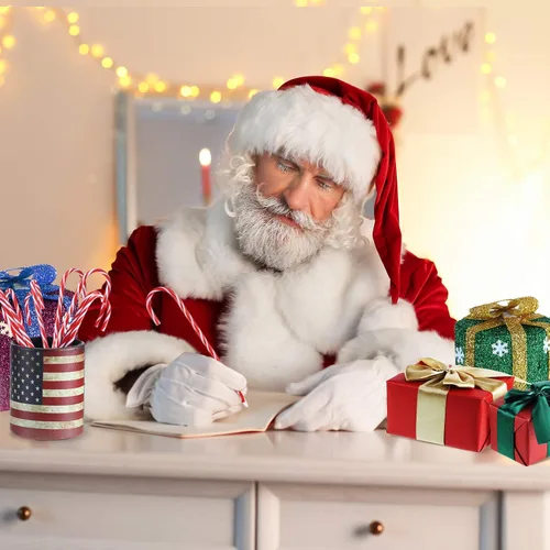 Vista 5 de Paquete de 60 bolígrafos de bastón de caramelo de Navidad, bolígrafos a granel para regalos de aula Rojo/Blanco