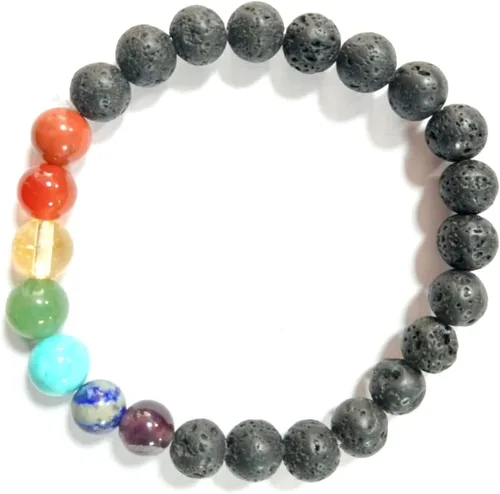 Vista 14 de Jet International New Round Beads Stretch Bracelet Natural Genuine Gift