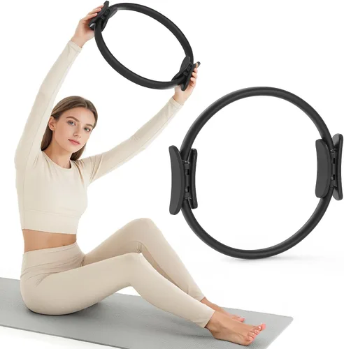 Vista 11 de JKSHMYT Pilates Ring, 14.5 inch Magic Circle Pilates Equipment
