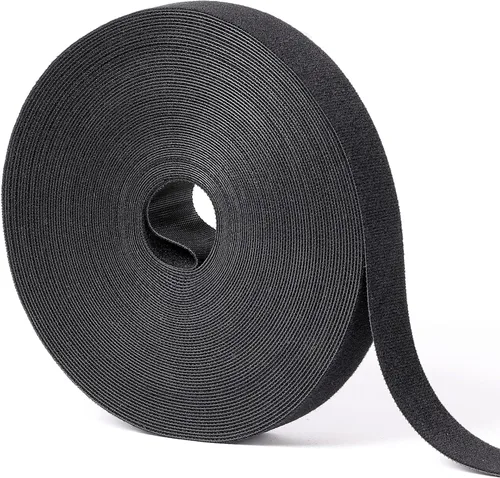Vista 8 de Rollo de gancho y bucle de 1 pulgada x 30 pies Tiras de doble cara, correas de autoagarre Sujetadores de envoltura multiusos reutilizables