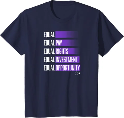 Vista 6 de USWNTPA - Equal - Fight For Equality - Camiseta de fútbol de Estados Unidos, Azul
