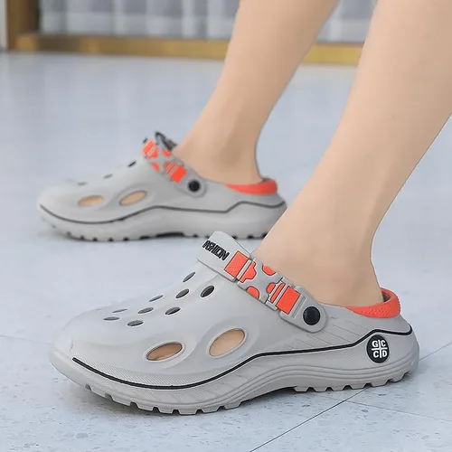 Vista 3 de Qiucdzi Zuecos unisex para hombre y mujer, zapatos de jardín con soporte para el arco, sandalias cómodas sin cordones, sandalias para el trabajo
