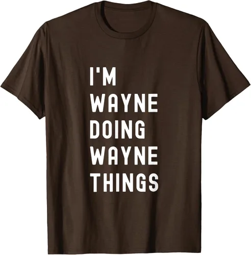 Vista 8 de Camiseta I'm Wayne Doing Wayne Things, Negro
