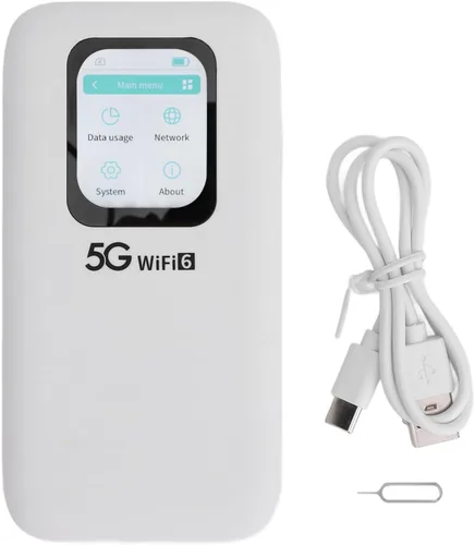 Vista 6 de Keenso Enrutador WiFi portátil 5G conexión de alta velocidad para viajes Nano SIM ranura para tarjeta módem portátil para viajes