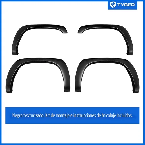 Vista 2 de Tyger Auto Fender Flare compatible con Chevy Silverado GMC Sierra 1999-2006 1500 2500 3500HD; 2007 Classic Fleetside, estilo de fábrica pintable