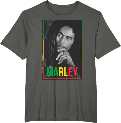 Vista 8 de Camiseta blanca oficial de Bob Marley Photo S Negro