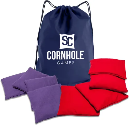 Vista 17 de Bolsas de cornhole resistentes al clima (juego de 8) - Tamaño/peso profesional de regulación (16 oz) - Uso en tableros de cornhole profesionales