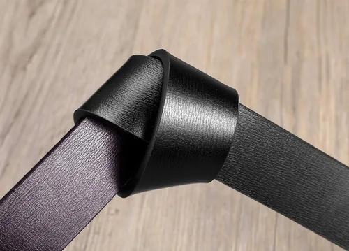 Vista 5 de BISON DENIM - Cinturón de cuero genuino con trinquete ajustable para hombre, hebilla automática, cinturón negro para jeans