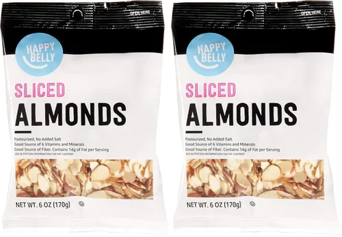 Vista 5 de Marca Amazon - Almendras rebanadas Happy Belly, 6 onzas (Paquete de 1)