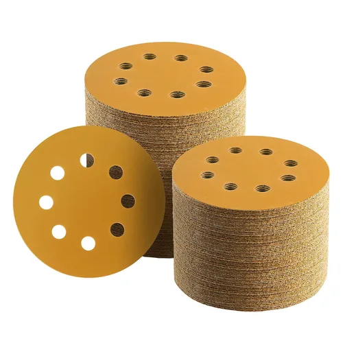 Vista 12 de 100 discos de lija de 5 pulgadas con gancho y bucle, papel de lija de grano 40 para carpintería o automoción, papel de lija de órbita aleatoria